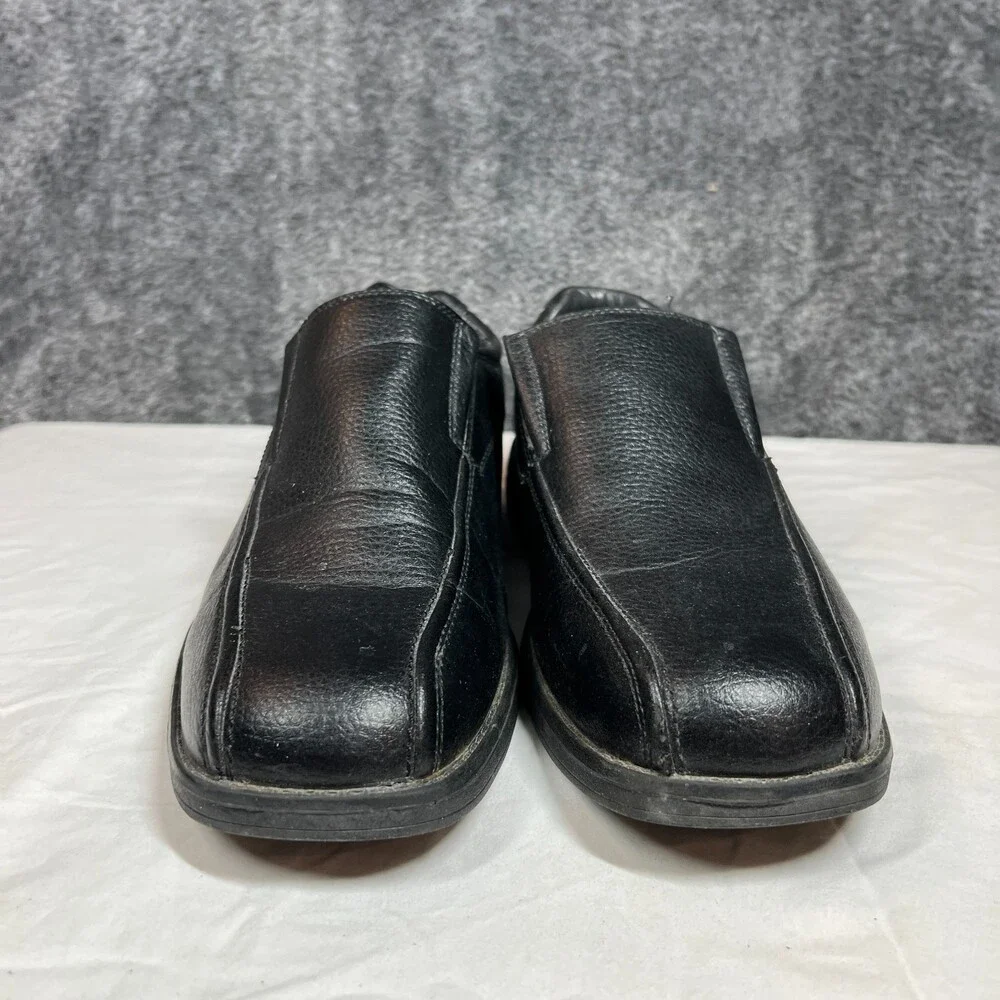 Soft Stag Dave Black Faux Leather Slip On Dress Shoes Mens Size 10.5